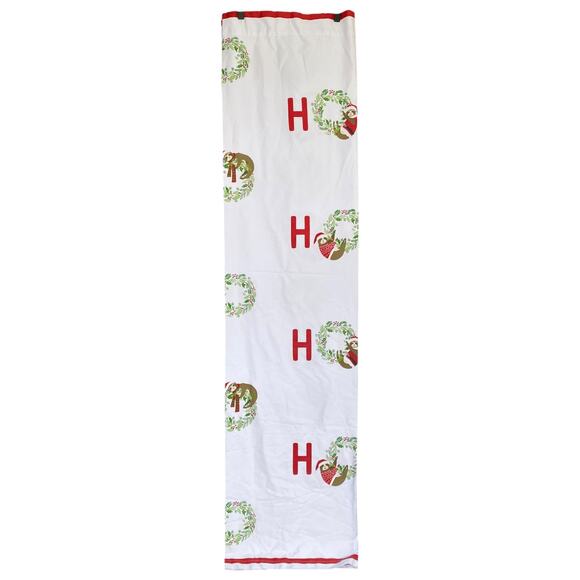 Tahari Home Holiday Sloth Shower Curtain 70"x70" - Picture 2 of 4